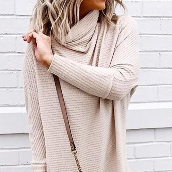 Dresses & Skirts - SOLD OUT! LATTE TURTLENECK WAFFLE DRESS